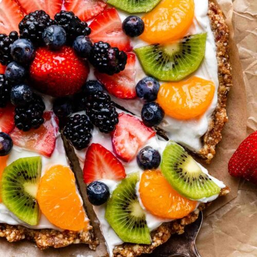 no bake greek yogurt fruit tart