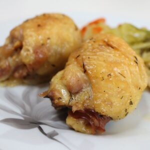 oven baked boneless chicken thighs with ham and cheese