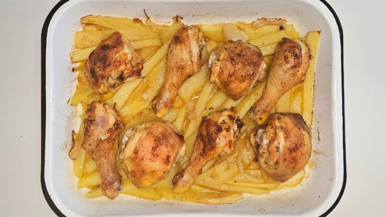 oven baked chicken legs with potatoes recipe