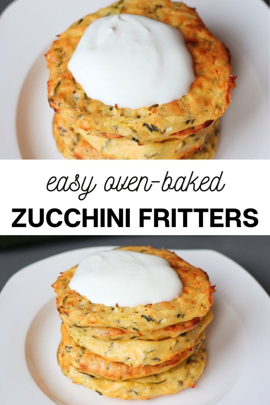 oven baked zucchini fritters