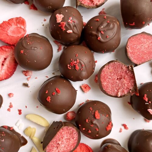 paleo strawberry truffles