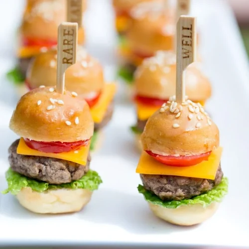 party food mini cheeseburgers pizzazzerie2