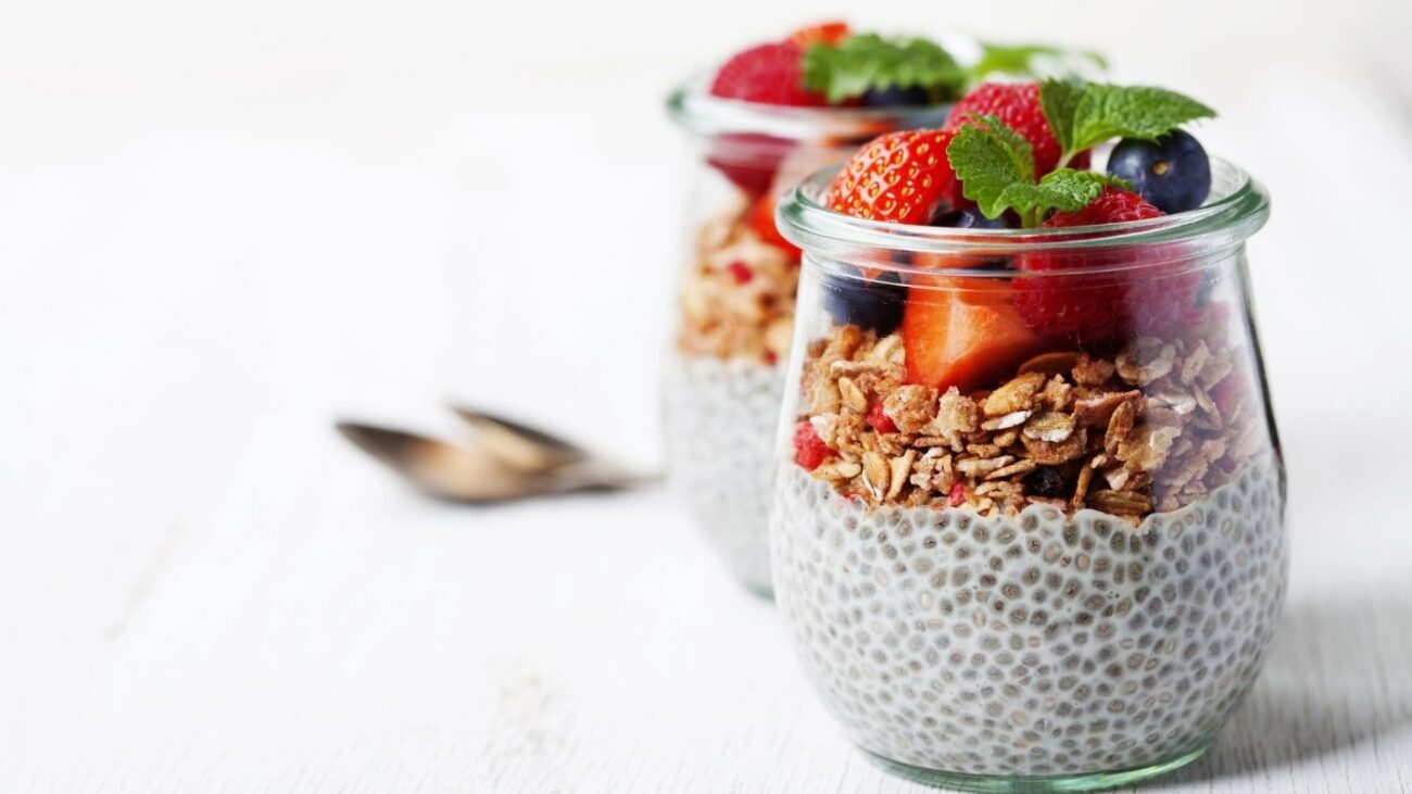 patriotic red white blue chia pudding 1