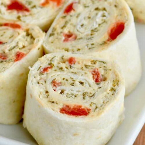 pesto cream cheese pinwheels image