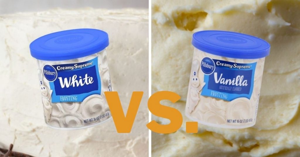 pillsbury white frosting vs vanilla frosting