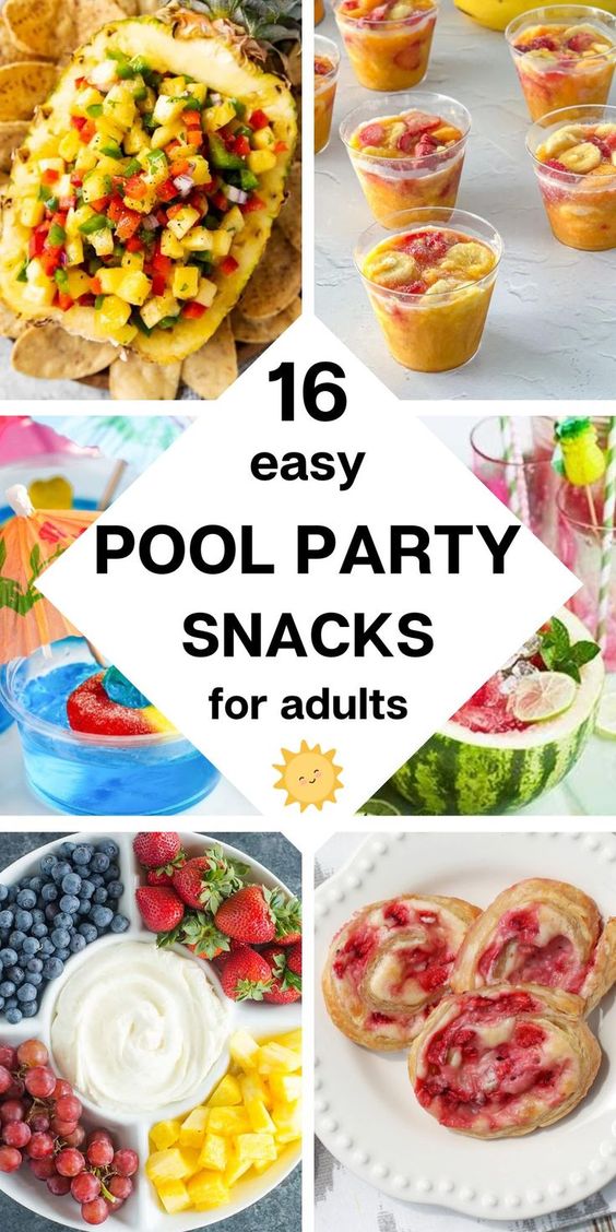 pool party sweet and fruit treats