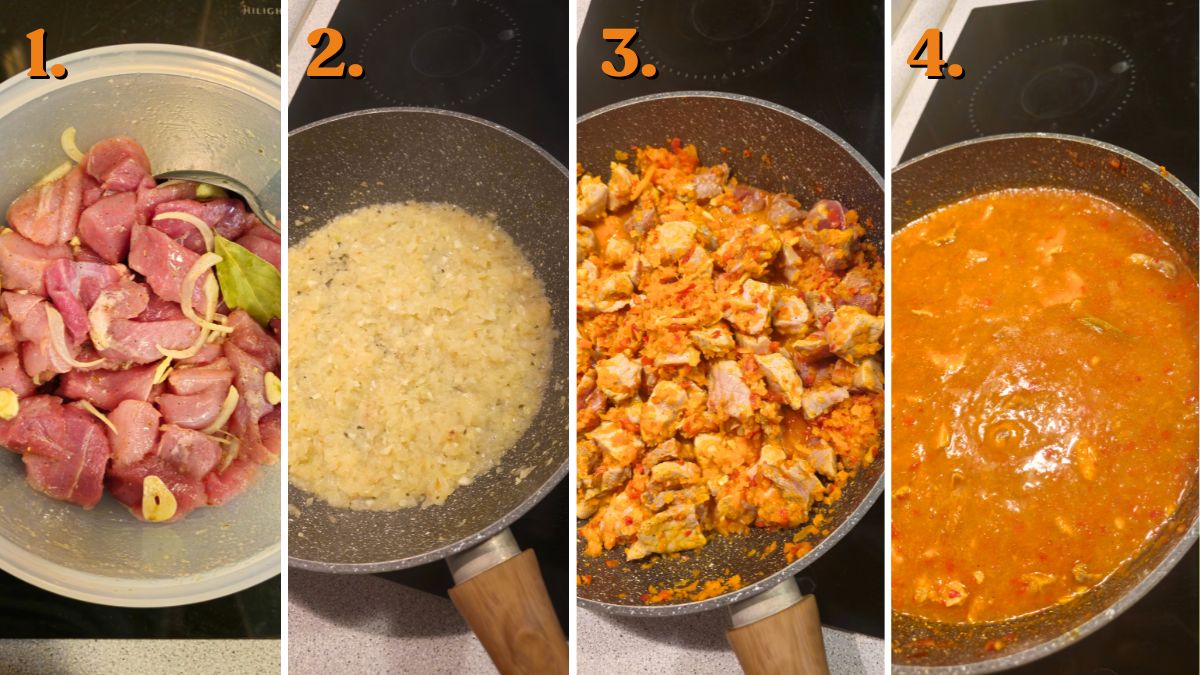 pork stew step by step photos