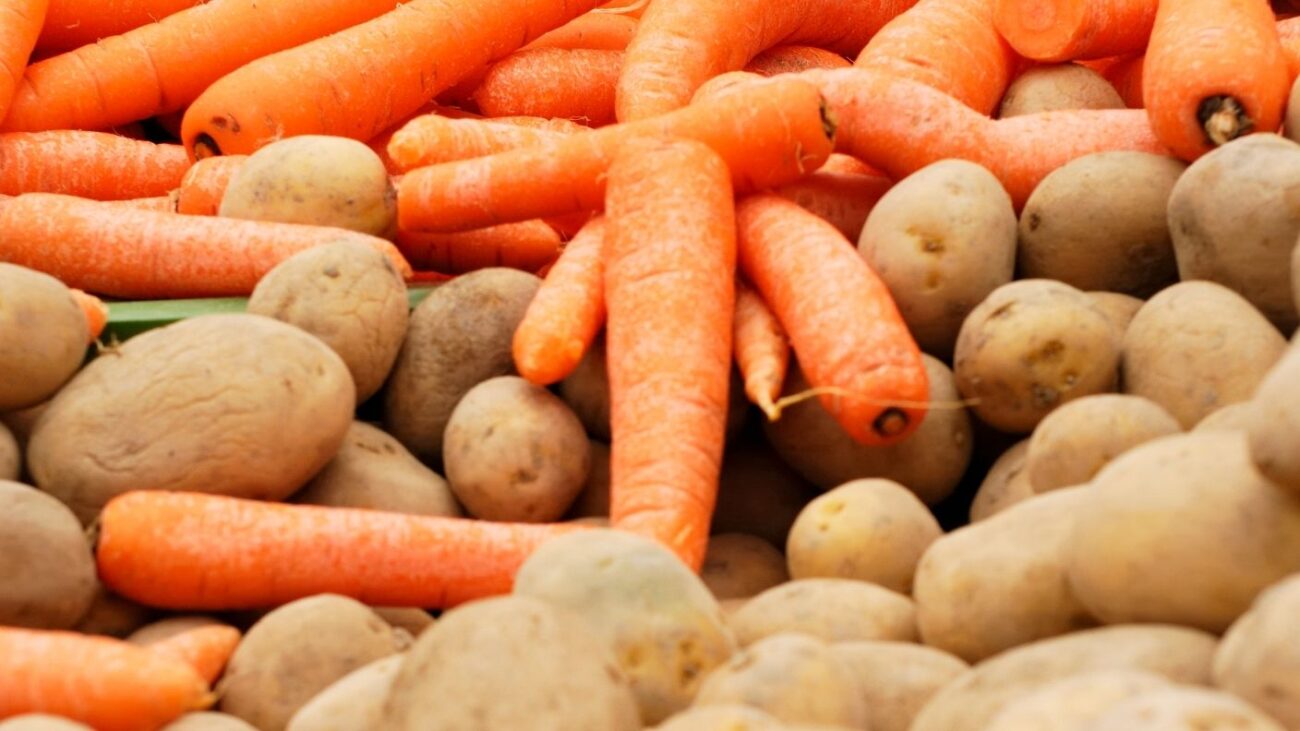 potatoes and carrots