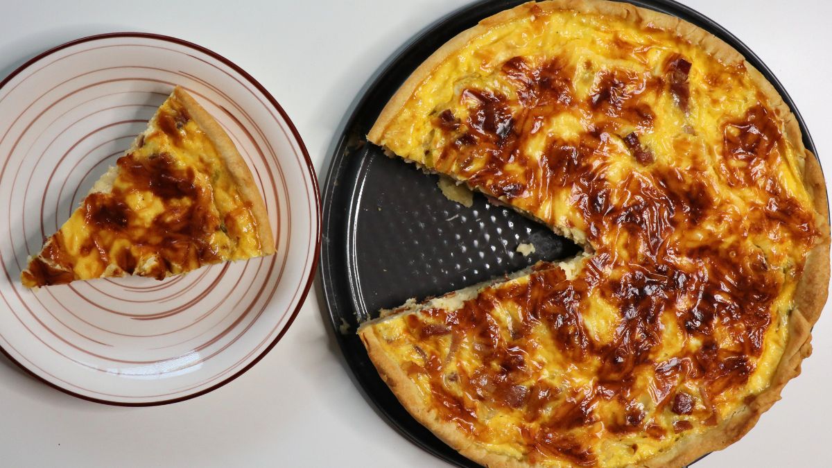 recipe for leek and pancetta quiche