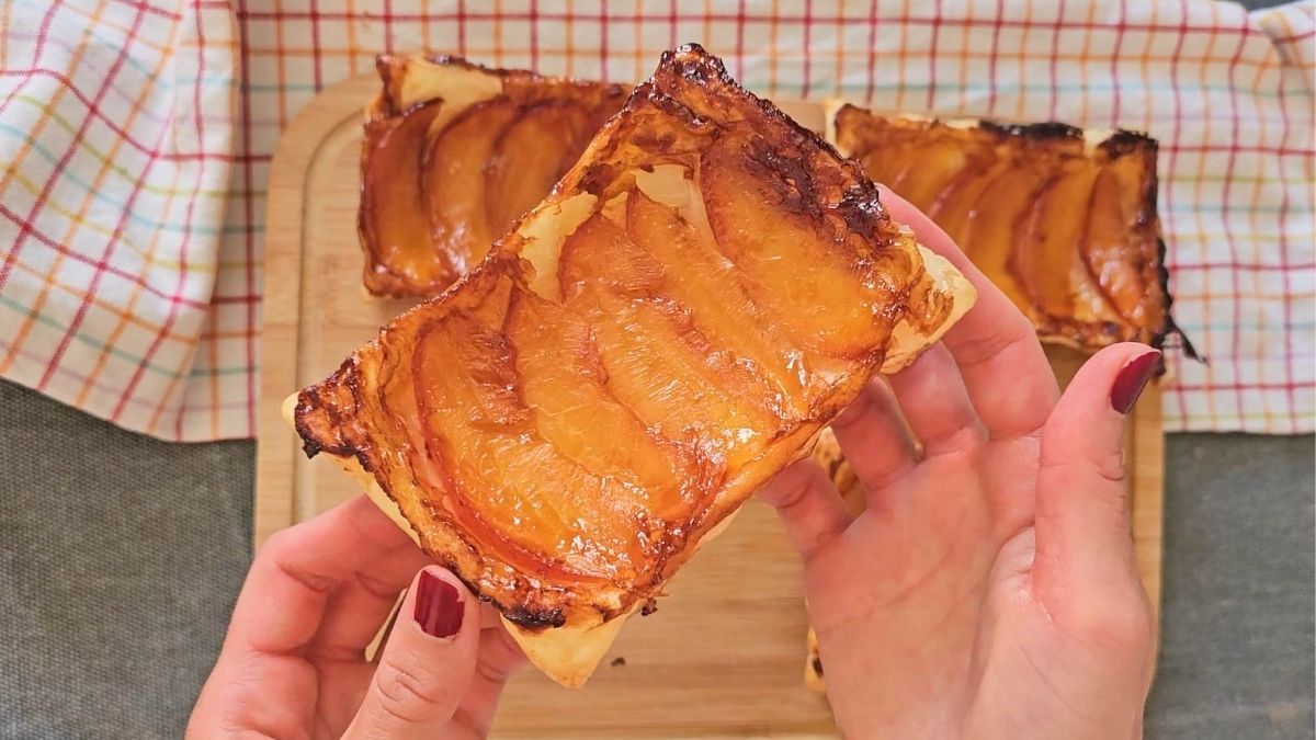 recipe mini peach puff pastry tart