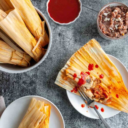 red chile pork tamales 1