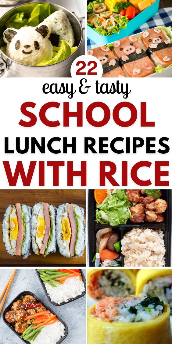 school lunch with rice