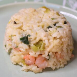 shrimp and leek risotto