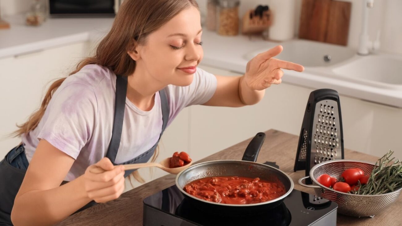 smelling food