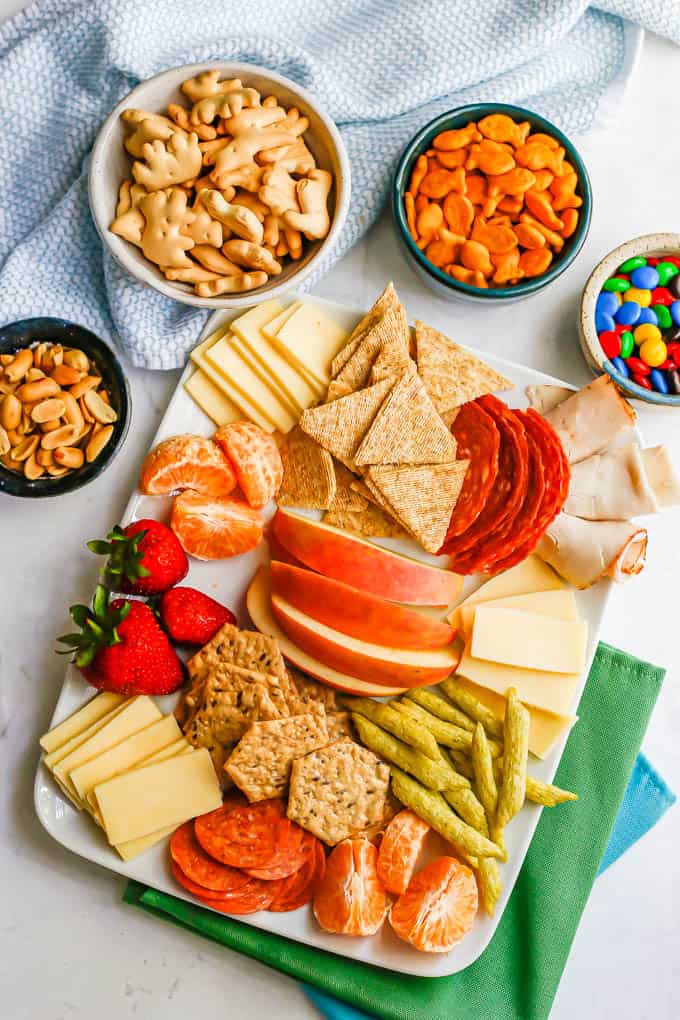 snack board for busy toddlers