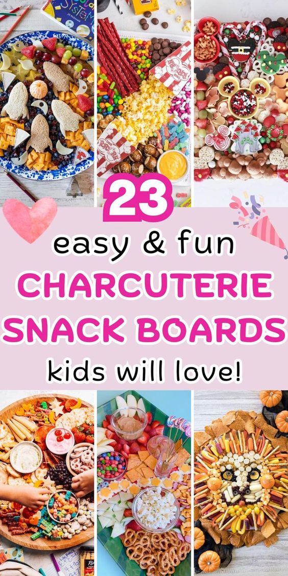 23 Snack Charcuterie Board Ideas for Kids Party