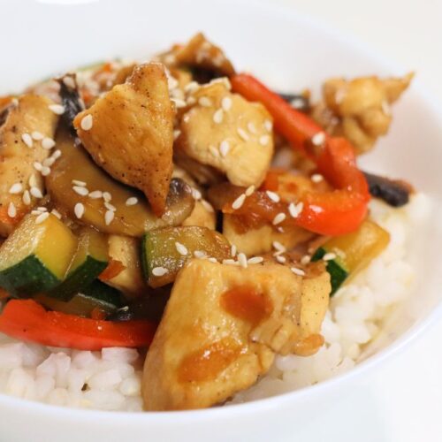 soy sauce chicken wok with rice