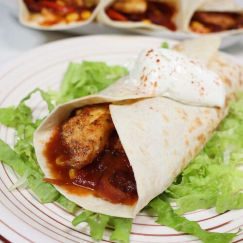 spicy chicken wrap dinner recipe idea