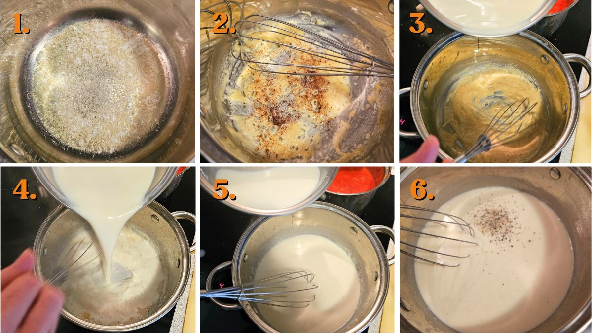 step by step recipe for bechamel sauce