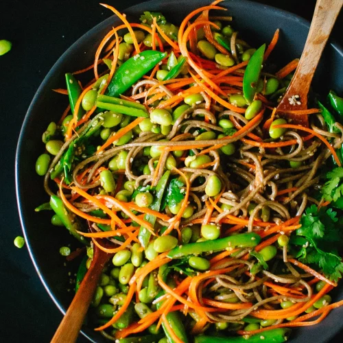 sugar snap pea and carrot soba noodles 1 2