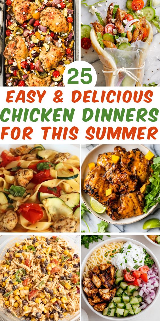 summer chicken recipes dinners