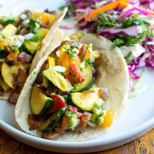 summer squash tacos