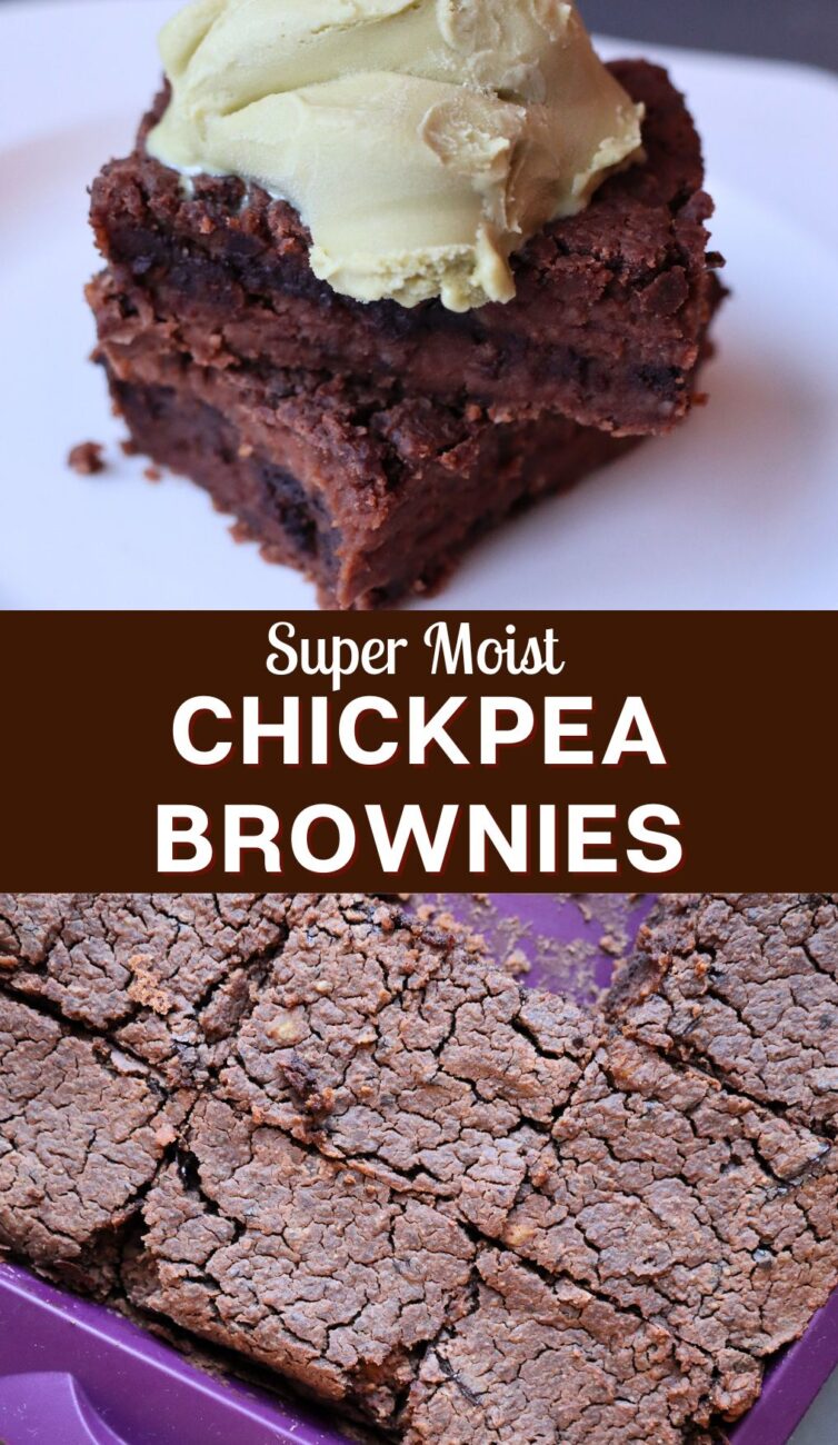 super moist chickpea brownies flourless without eggs