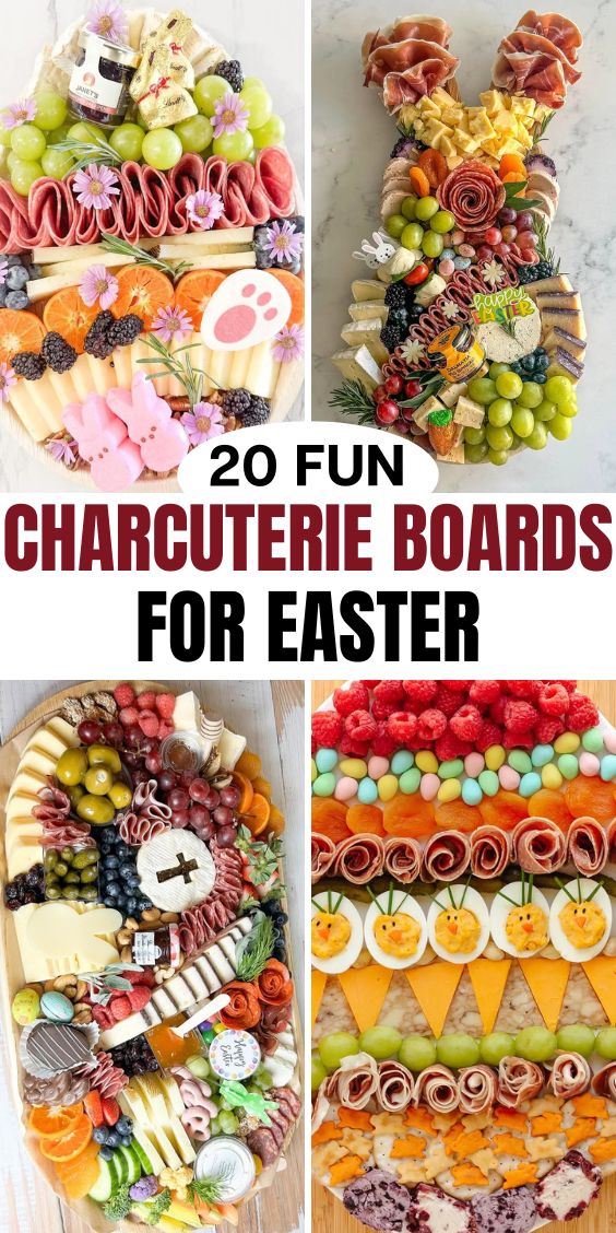 sweet and savory Easter charcuterie boards