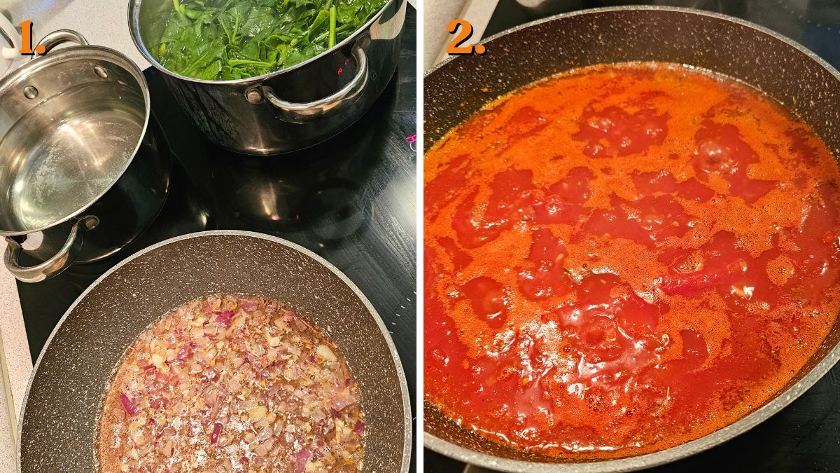 tomato sauce for spinach and ricotta cannelloni