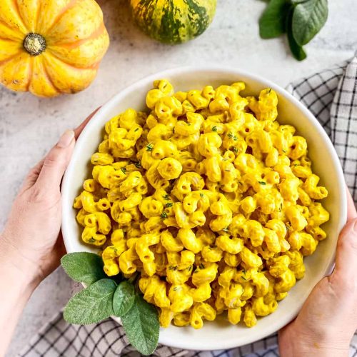 vegan pumpkin mac and cheese