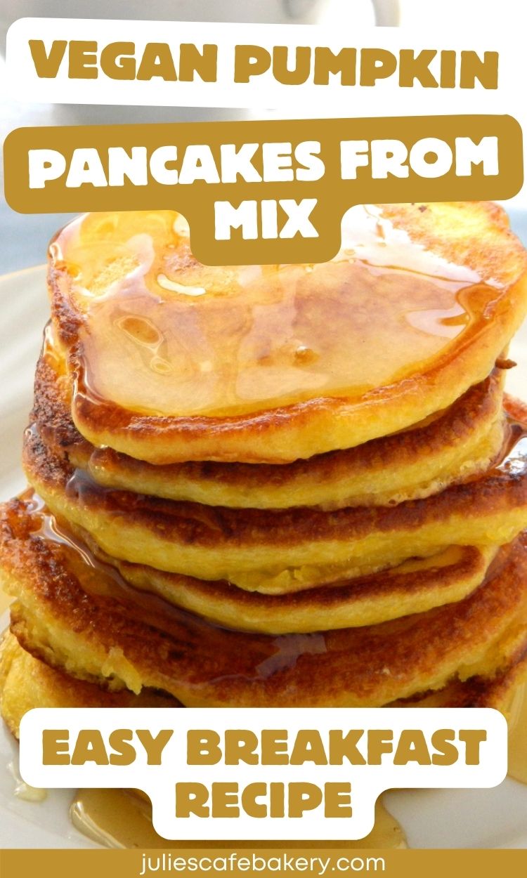 vegan pumpking pancakes from mix easy breakfest recipe
