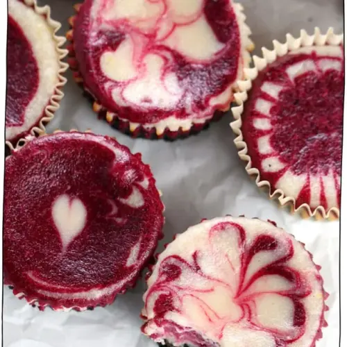 vegan red velvet cheesecake bites swirl valentines day cheese cake gift dairy free 07