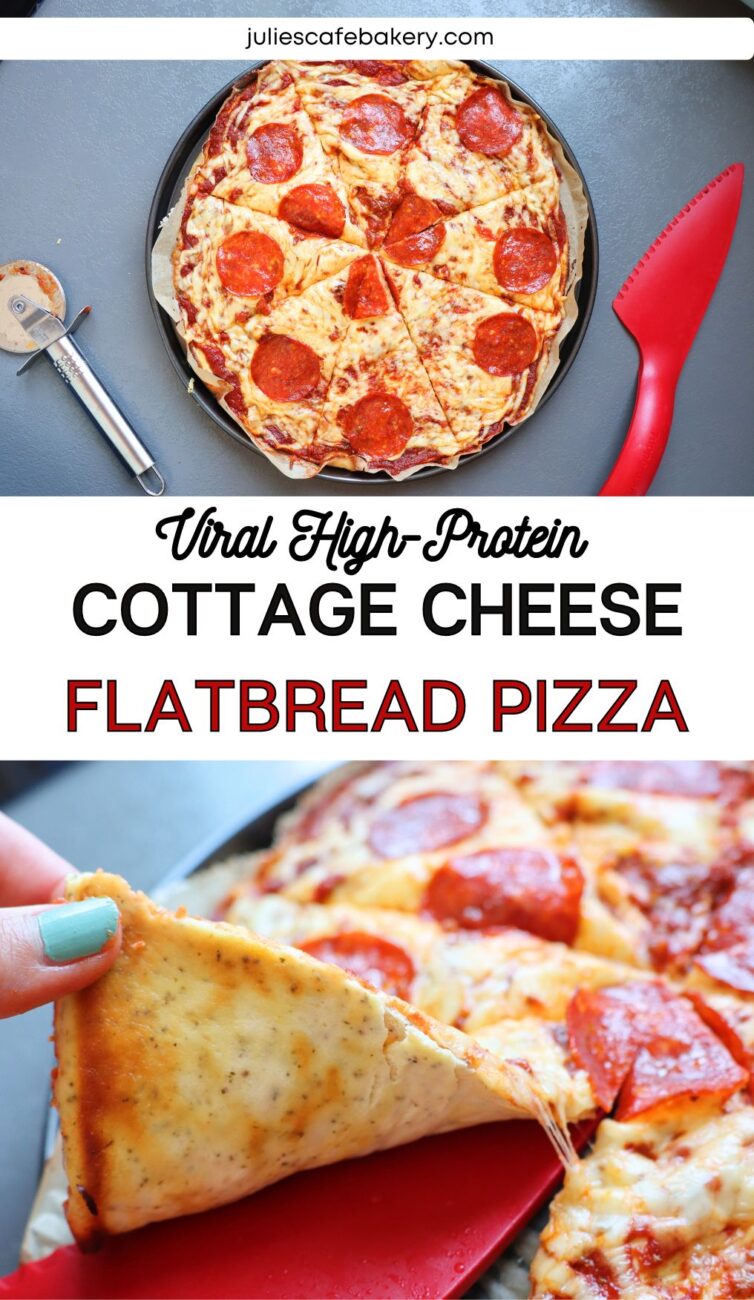 viral tiktok recipe cottage cheese flatbread pizza