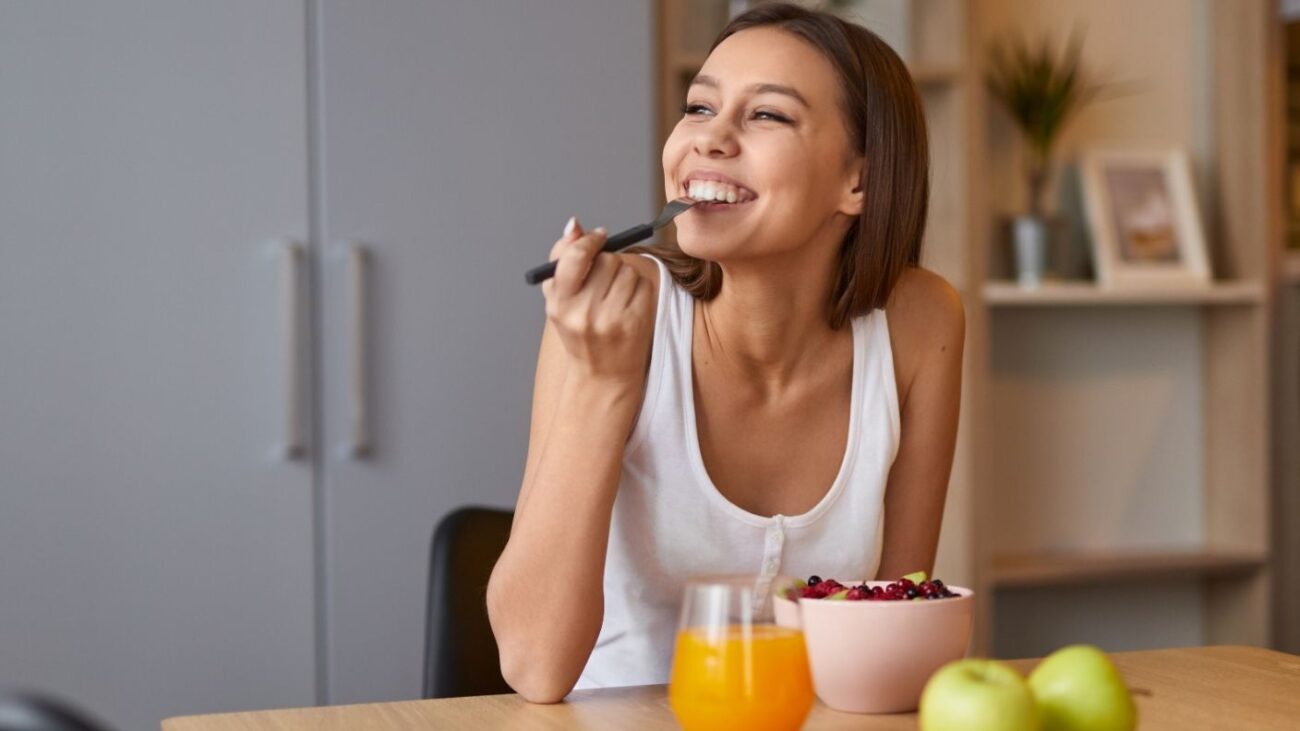 woman eating 1 2