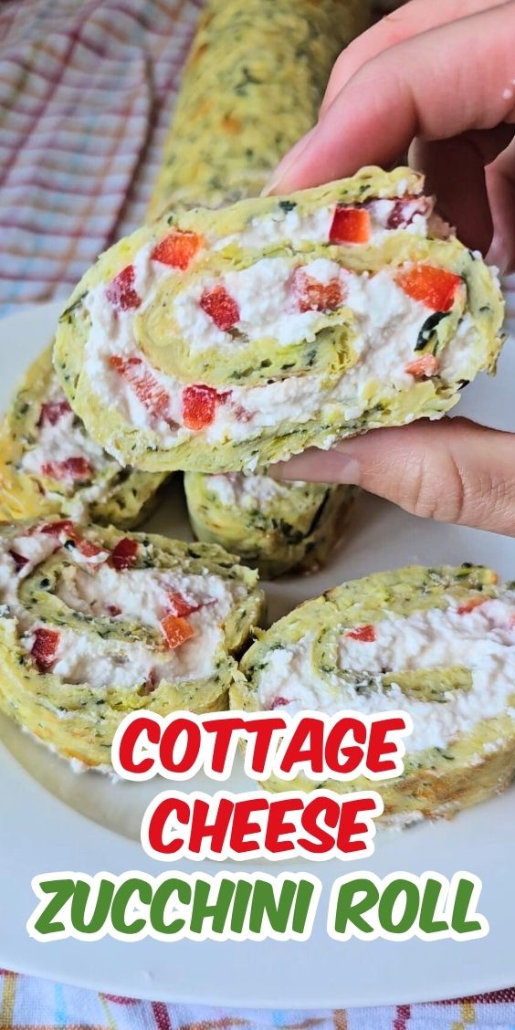 zucchini roll with cottage cheese